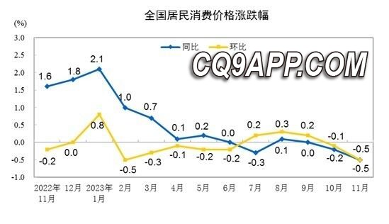2023121020 Cpi再现负增长，11月全国居民消费价格指数同比降0.5